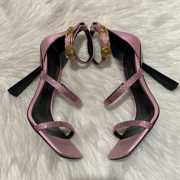 Versace Crystal Embellished ankle strap‎ sandal size 35EU - Picture 13 of 17